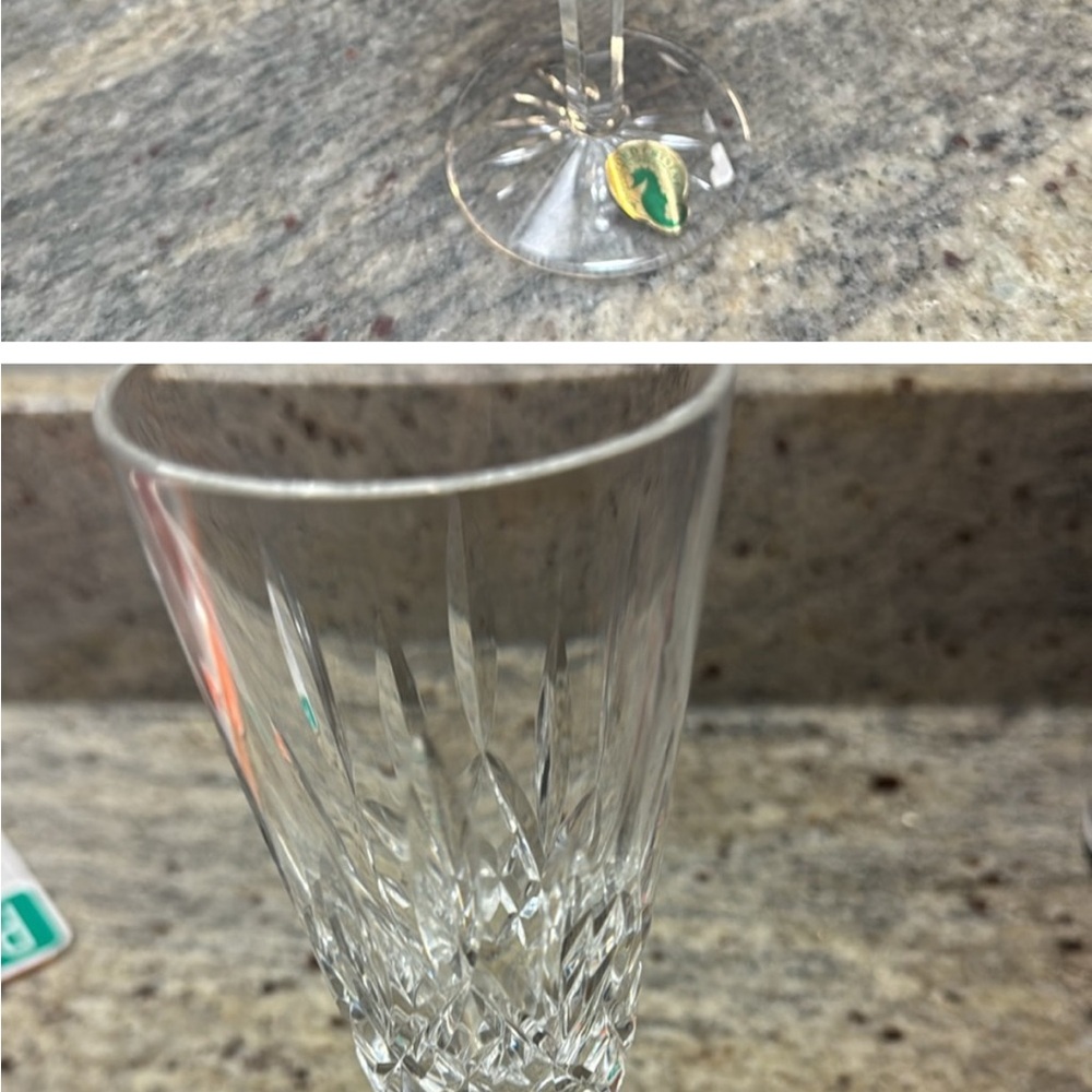 Gray Crystal Drinkware with Intricate Cut Design